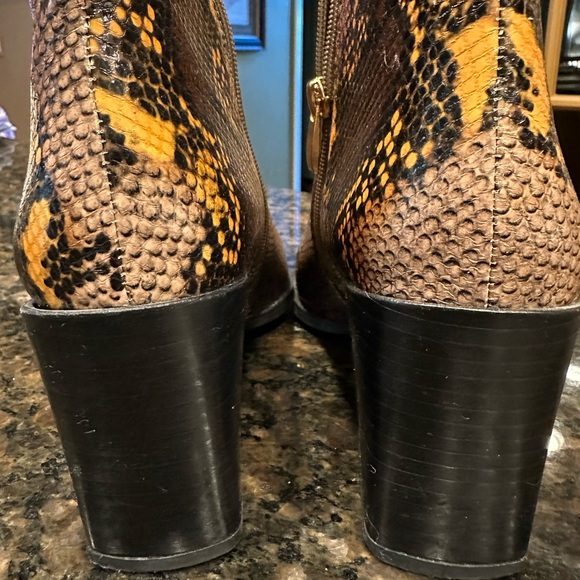 Franco Sarto Leather Faux Reptile Boots (Sz 9M) - Picture 8 of 9